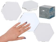 Ikonka LED modulárne dotykové nástenné svietidlo 3ks studená biela