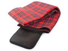 Pikniková deka so spodnou nepremokavou vrstvou 150 x 200 cm, červená károvaná T-028-CVK