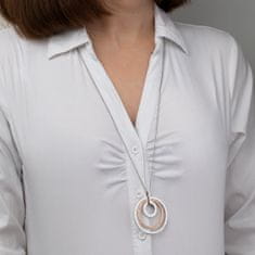 Lotus Style Výrazný bicolor náhrdelník so zirkónmi Urban Woman LS2090-1 / 2