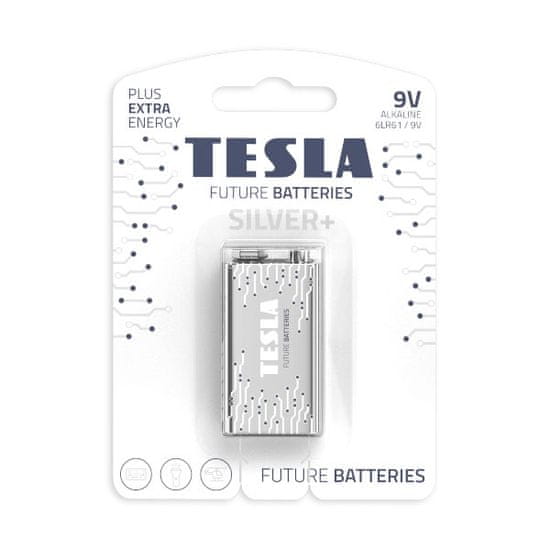 Tesla Batteries TESLA 9V SILVER + Alkaline 1 ks blister 6LR61 NEW