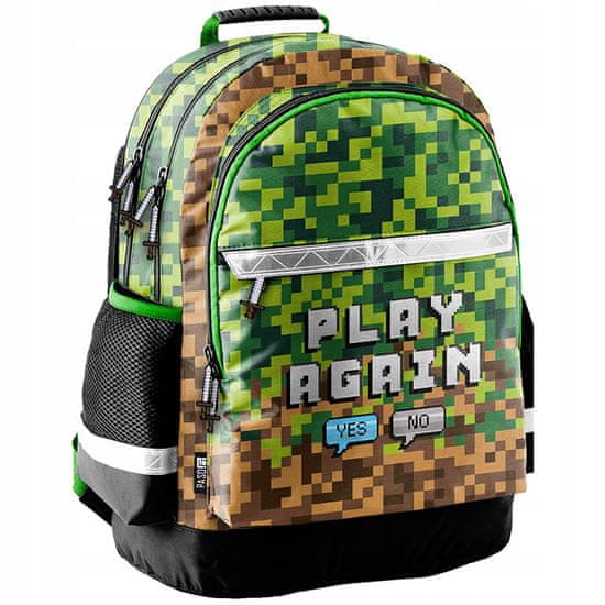 Paso Školský batoh Minecraft Play ergonomický 42cm zelený