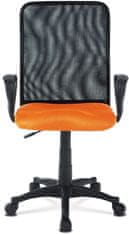 Autronic Kancelárska stolička, látka MESH oranžová / čierna, plyn.piest KA-B047 ORA