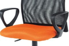 Autronic Kancelárska stolička, látka MESH oranžová / čierna, plyn.piest KA-B047 ORA