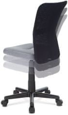 Autronic Kancelárska stolička, sivá mesh, plastový kríž, sieťovina čierna KA-2325 GREY