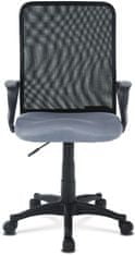 Autronic Kancelárska stolička, látka MESH šedá / čierna, plyn.piest KA-B047 GREY