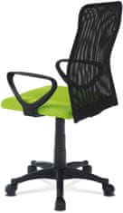 Autronic Kancelárska stolička, látka MESH zelená / čierna, plyn.piest KA-B047 GRN