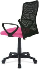 Autronic Kancelárska stolička, látka MESH ružová / čierna, plyn.piest KA-B047 PINK