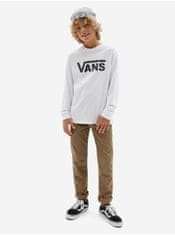Vans Biele chlapčenské tričko s dlhým rukávom VANS 128-140
