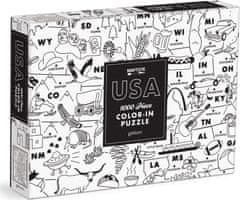 Galison Vyfarbovacie puzzle Maptote: USA 1000 dielikov