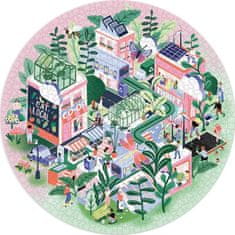 Galison Okrúhle puzzle Zelené mesto 1000 dielikov