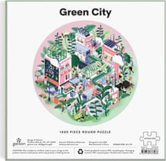 Galison Okrúhle puzzle Zelené mesto 1000 dielikov