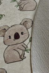 Conceptum Hypnose Detský kulatý koberec Koala 100 cm sivý