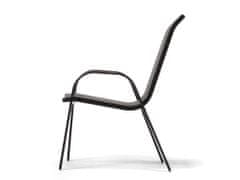 IWHOME Jedálenský set VIGO XL antracit + 6x stoličky VALENCIA čierna