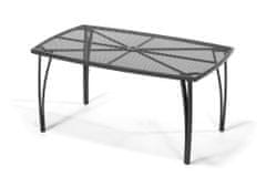 IWHOME Jedálenský set stôl ZWMT 24 tmavo sivá + 6x kreslo ZWMC-31 tmavo šedá
