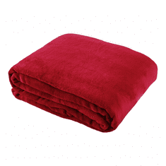 KONDELA TEMPO-KONDELA DALAT TYP 1, plyšová deka, červená, 120x150 cm
