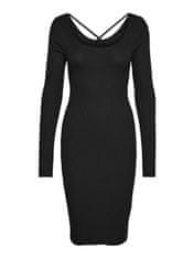 Vero Moda Dámske šaty VMGLORY Slim Fit 10268007 Black (Veľkosť S)