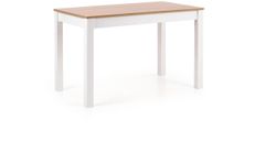 Halmar Drevený jedálenský stôl Ksawery, dub sonoma / biela