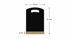 Allboards Černá křídová oboustranná tabule na stůl - S ÚCHYTEM sada 4 ks se stojany,KPL-HOLD4