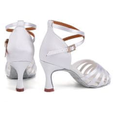 Burtan Dance Shoes Topánky na latinskoamerický tanec Havana, biely 7 cm, 39