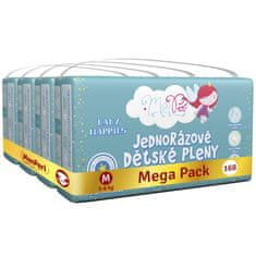 MonPeri Klasik Plienky jednorazové M (5-8 kg) 168 ks - Mega Pack