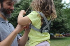 Homb Rodičovský batoh s nosičom na chrbát svetlo šedý