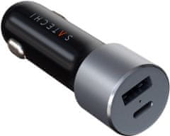 Satechi autonabíječka, USB-C, PD, 72W, šedá