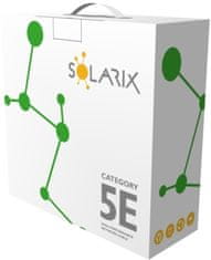 Solarix instalační kábel CAT5E UTP PVC Eca 100m/box