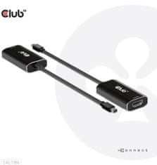 Club 3D aktivní adaptér mini DisplayPort 1.4 na HDMI 4K@120Hz s DSC1.2, čierna