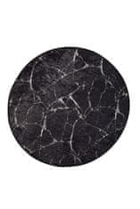 Conceptum Hypnose Okrúhly koberec Black Marble 140 cm čierny