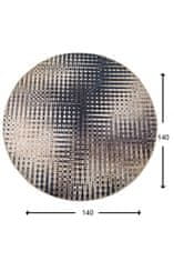 Conceptum Hypnose Okrúhly koberec Fusion 140 cm béžový/čierny