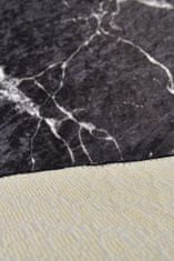 Conceptum Hypnose Okrúhly koberec Black Marble 140 cm čierny