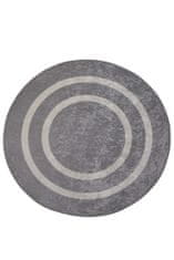 Conceptum Hypnose Okrúhly koberec Silver 140 cm sivý