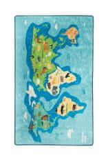 Conceptum Hypnose Detský koberček Mapa 140x190 cm modrý