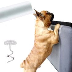 Grip Shop S silná priehľadná ochranná fólia na nábytok - škrabadlo pre mačky a psy 2 ks 35cm x 15cm + 8 montážne háčiky