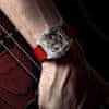 Náramkové hodinky Z-Series z nehrdzavejúcej ocele Automatic Mechanical Skeleton Red