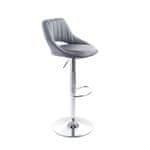 G21 Barová stolička Aletra koženková, prešívaná grey