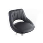 G21 Barová stolička Aletra koženková, prešívaná black