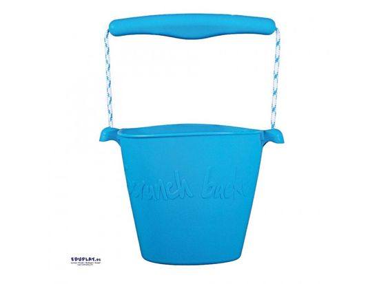 EDUPLAY Silikónový kbelíček na piesok - modrý