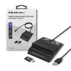 Qoltec Čítačka kariet Smart ID SCR-0636 | USB typ C