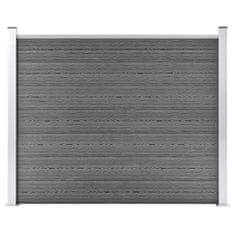 Vidaxl Plotový panel WPC 180x146 cm sivý