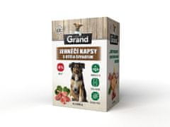 GRAND deluxe Dog jahňacie, vrecko 300 g (4 pack)