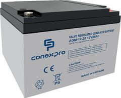 Conexpro batérie AGM-12-28, 12V/28Ah, Lifetime