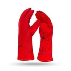 LAND & WELDER Zváračské rukavice červené GL016 Simply Red veľkosť 10