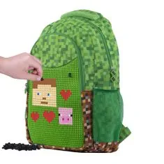 Pixie Crew Kreatívny batoh Minecraft, zeleno-hnedá