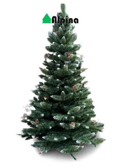 Alpina Vianočný stromček ZASNEŽENÁ BOROVICA so šiškami