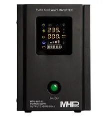 MHpower záložný zdroj MPU-800-12, UPS, 800W, čistý sínus, 12V