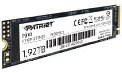 Patriot P310 1,92TB SSD / Interné / M.2 PCIe Gen3 x4 NVMe 1.3 / 2280