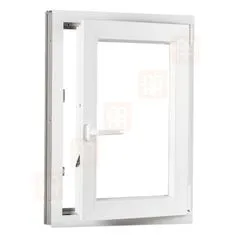 TROCAL Plastové okno | 100 x 120 cm (1000 x 1200 mm) | biele | otváravé aj sklopné | pravé