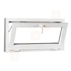 TROCAL Plastové okno | 90x50 cm (900x500 mm) | biele | sklopné | pivničné