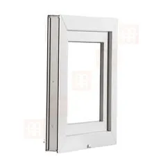 TROCAL Plastové okno | 90x50 cm (900x500 mm) | biele | sklopné | pivničné